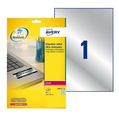 Avery Dennison Avery Heavy Duty Laser Labels - étiquettes - 20 unités Avery Dennison Avery Heavy Duty Laser Labels - étiquettes - 20 unités