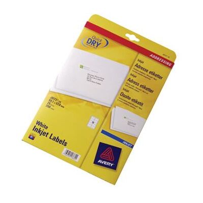 Avery Dennison Avery Quick DRY J8173 - étiquettes adresses - 250 unités Blanc Avery Dennison Avery Quick DRY J8173 - étiquettes adresses - 250 unités Blanc