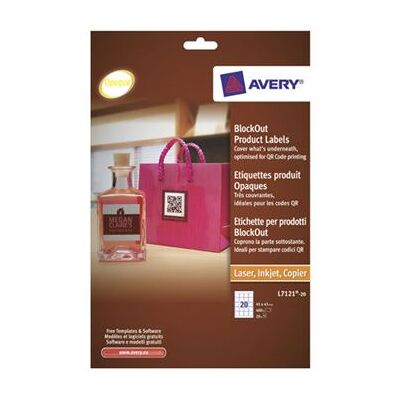 Avery Dennison Avery Zweckform L7121-20 - étiquettes opaques - 400 étiquette(s) Blanc Avery Dennison Avery Zweckform L7121-20 - étiquettes opaques - 400 étiquette(s) Blanc