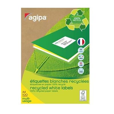 Étiquettes blanches recyclées APLI 101189 - Multi-usage - 105x35mm Étiquettes blanches recyclées APLI 101189 - Multi-usage - 105x35mm