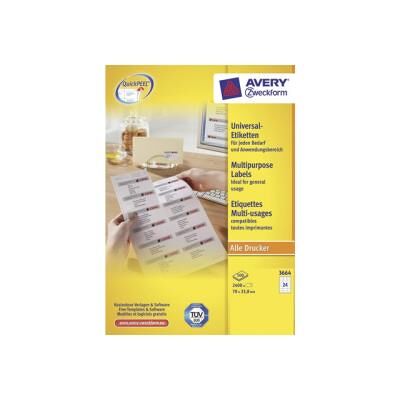 Avery Dennison Avery - étiquettes multi-emploi - 2400 étiquette(s) Avery Dennison Avery - étiquettes multi-emploi - 2400 étiquette(s)