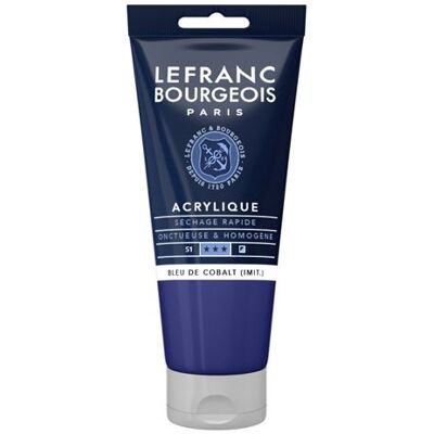 Tube Acrylique Lefranc Bourgeois 80ml Série 1 064 Bleu Cobalt Tube Acrylique Lefranc Bourgeois 80ml Série 1 064 Bleu Cobalt