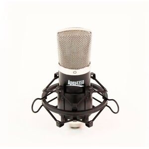 APEX 435 MICRO STUDIO CONDENSATEUR CARDIOIDE 1 POUCE AVEC SUSPENSION - POUR VOIX ET INSTRUMENTS - Noir APEX 435 MICRO STUDIO CONDENSATEUR CARDIOIDE 1 POUCE AVEC SUSPENSION - POUR VOIX ET INSTRUMENTS - Noir