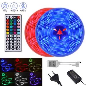 Bandes lumineuses à LED, couleur 5050 RVB étanche avec télécommande IR à 44 touches, 12V 300 perles de lampe 10M Bandes lumineuses à LED, couleur 5050 RVB étanche avec télécommande IR à 44 touches, 12V 300 perles de lampe 10M