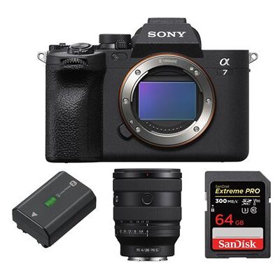 Sony Alpha A7 Mark IV Boîtier + FE 20-70 mm F4 G + Batterie rechargeable Sony NP-FZ100 série Z + SanDisk 64GB Extreme PRO UHS-II SDXC 300 MB/s Noir Sony Alpha A7 Mark IV Boîtier + FE 20-70 mm F4 G + Batterie rechargeable Sony NP-FZ100 série Z + SanDisk 64GB Extreme PRO UHS-II SDXC 300 MB/s Noir