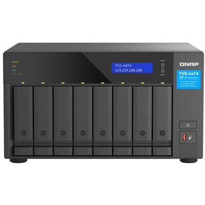 QNAP TVS-h874T - Serveur NAS - 8 Baies - SATA 6Gb/s - RAID JBOD, 0, 1, 5, 6, 10, 50, 60 - RAM 64 Go - 2.5 Gigabit Ethernet - iSCSI support QNAP TVS-h874T - Serveur NAS - 8 Baies - SATA 6Gb/s - RAID JBOD, 0, 1, 5, 6, 10, 50, 60 - RAM 64 Go - 2.5 Gigabit Ethernet - iSCSI support