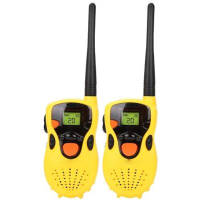 Générique Set de 2PCs Talkie-Walkie Pour Enfant 80-100 m Jaune Générique Set de 2PCs Talkie-Walkie Pour Enfant 80-100 m Jaune