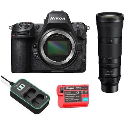 Nikon Z8 Boitier + Z 180-600mm f 5.6-6.3 VR noir + Kingma 2400mAh batterie (Nikon EN-EL15) + Kingma chargeur de batterie Noir Nikon Z8 Boitier + Z 180-600mm f 5.6-6.3 VR noir + Kingma 2400mAh batterie (Nikon EN-EL15) + Kingma chargeur de batterie Noir