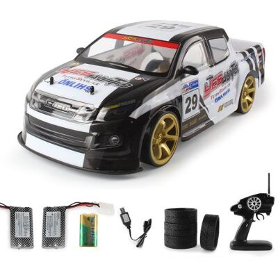 Générique 01:10 70 kmh 2.4G RC voiture 4 roues motrices Double batterie haute puissance LED phares de course de camions Générique 01:10 70 kmh 2.4G RC voiture 4 roues motrices Double batterie haute puissance LED phares de course de camions