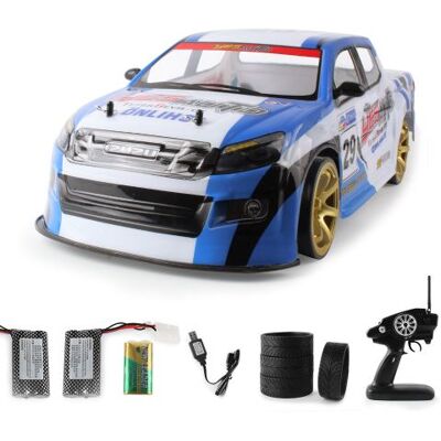 Générique 01:10 70 kmh 2.4G RC voiture 4 roues motrices Double batterie haute puissance LED phares de course de camions Générique 01:10 70 kmh 2.4G RC voiture 4 roues motrices Double batterie haute puissance LED phares de course de camions