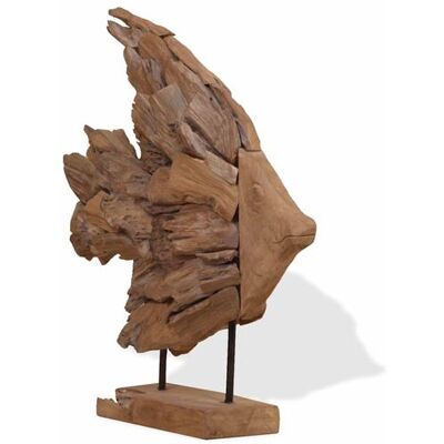 vidaXL Sculpture de poisson en teck 40x12x57 cm - Fish Sculpture vidaXL Sculpture de poisson en teck 40x12x57 cm - Fish Sculpture