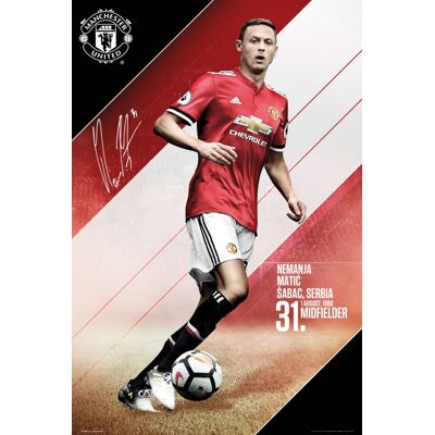Gb Posters Affiche Maxi Manchester United Matic 17/18 Gb Posters Affiche Maxi Manchester United Matic 17/18