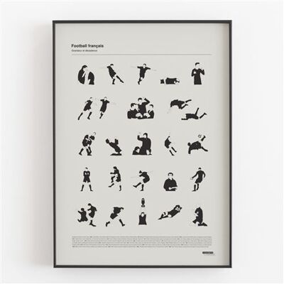 Affiche d'art La Majorette à Moustache Les grands moments du football français 50 X 70 cm Affiche d'art La Majorette à Moustache Les grands moments du football français 50 X 70 cm