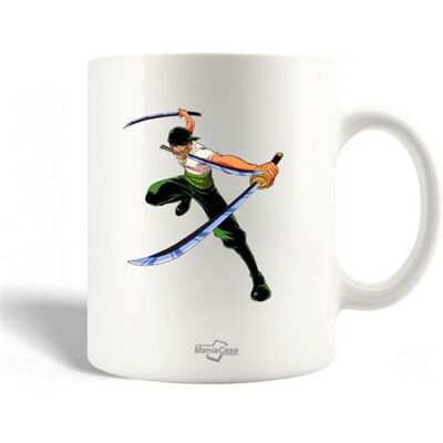 Capacheap Mug Zoro One Piece - Céramique, Blanc, 30cl Capacheap Mug Zoro One Piece - Céramique, Blanc, 30cl
