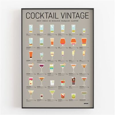 Affiche d'art La Majorette à Moustache Cocktail vintage 50 X 70 cm Affiche d'art La Majorette à Moustache Cocktail vintage 50 X 70 cm
