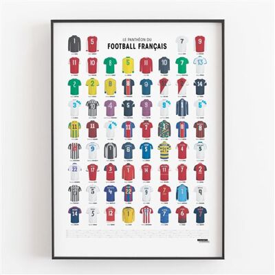 Affiche d'art La Majorette à Moustache Le panthéon du football français 50 X 70 cm Affiche d'art La Majorette à Moustache Le panthéon du football français 50 X 70 cm
