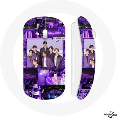 Souris Sans Fil BTS Bangtan - Souris sans fil, Compatible Mac et PC, Purple You, Conformité officielle Souris Sans Fil BTS Bangtan - Souris sans fil, Compatible Mac et PC, Purple You, Conformité officielle
