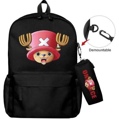 Lot de 2 pièces Sac à Dos, Trousse à crayons One Piece pour Garçon et Filles (SD1656) 40*22*45 cm Noir Lot de 2 pièces Sac à Dos, Trousse à crayons One Piece pour Garçon et Filles (SD1656) 40*22*45 cm Noir