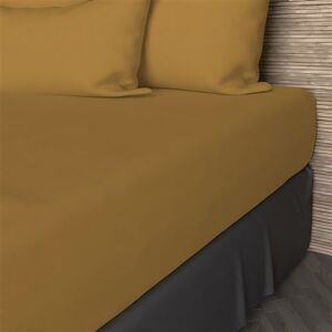 SH0P&CITY Drap housse coton 200x200 - Moutarde - Grand lit SH0P&CITY Drap housse coton 200x200 - Moutarde - Grand lit