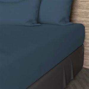 Drap housse en coton 180x200cm - Bleu canard - 57F - SH0P&CITY Drap housse en coton 180x200cm - Bleu canard - 57F - SH0P&CITY