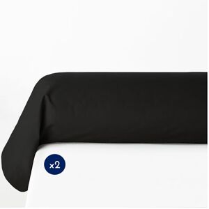 Home Linge Passion Pack de 2 Housses de Coussin - Noir, 85x185cm, 57 Fils, Coton Home Linge Passion Pack de 2 Housses de Coussin - Noir, 85x185cm, 57 Fils, Coton