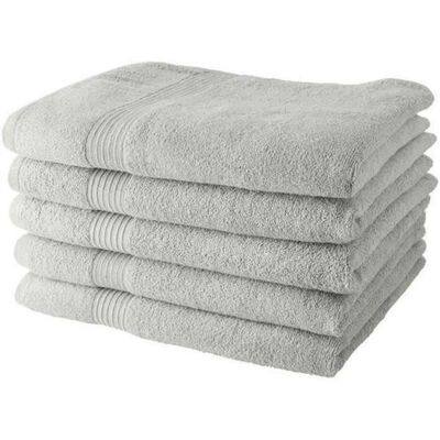 Lot de 5 Draps de Bain TODAY 70x130 cm 100% Coton - Craie Craie Lot de 5 Draps de Bain TODAY 70x130 cm 100% Coton - Craie Craie