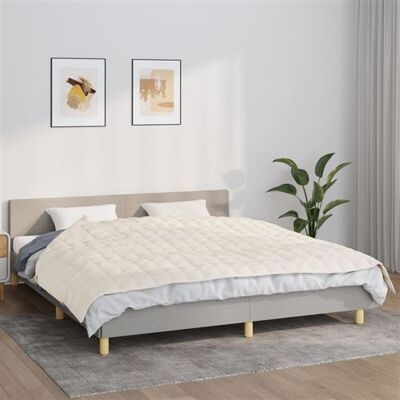 vidaXL Couverture lestée Crème clair 155x220 cm 11 kg Tissu350759 Crème vidaXL Couverture lestée Crème clair 155x220 cm 11 kg Tissu350759 Crème