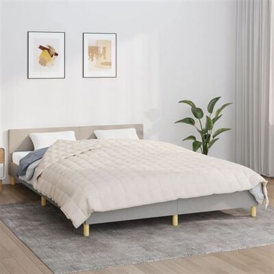 vidaXL Couverture lestée Crème clair 200x225 cm 13 kg Tissu350763 Crème vidaXL Couverture lestée Crème clair 200x225 cm 13 kg Tissu350763 Crème