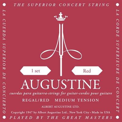 JEU DE CORDES GUITARE AUGUSTINE REGAL ROUGE JEU DE CORDES GUITARE AUGUSTINE REGAL ROUGE