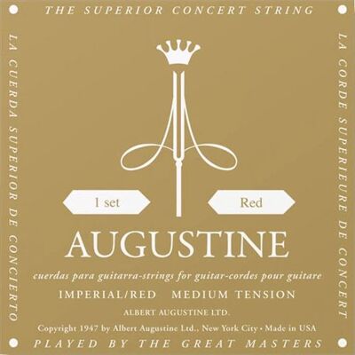 JEU DE CORDES GUITARE AUGUSTINE IMPERIAL ROUGE JEU DE CORDES GUITARE AUGUSTINE IMPERIAL ROUGE