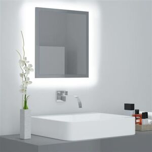 vidaXL - Miroir de salle de bains LED - Gris - Miroir vidaXL - Miroir de salle de bains LED - Gris - Miroir