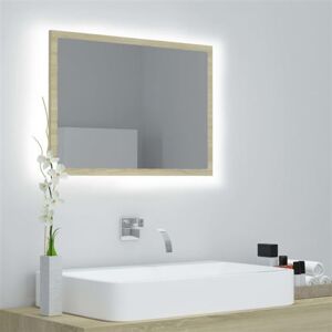 Miroir de salle de bain LED vidaXL Chêne Sonoma 60x8,5x37 cm Acrylique Miroir de salle de bain LED vidaXL Chêne Sonoma 60x8,5x37 cm Acrylique