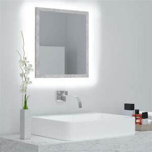 Miroir de salle de bain LED vidaXL Gris béton - 40x8.5x37 cm Acrylique Miroir de salle de bain LED vidaXL Gris béton - 40x8.5x37 cm Acrylique