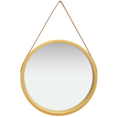 vidaXL Miroir Mur avec Sangle 60 cm Or - Miroir Mur vidaXL Miroir Mur avec Sangle 60 cm Or - Miroir Mur