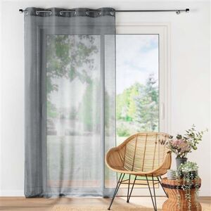 Lissea Panneau Voile Sablé Gris - Décoration Fenêtre Lissea Panneau Voile Sablé Gris - Décoration Fenêtre