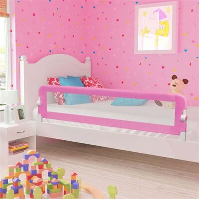vidaXL Barrière de sécurité rose 180x42cm - Accessoire de lit bébé vidaXL Barrière de sécurité rose 180x42cm - Accessoire de lit bébé