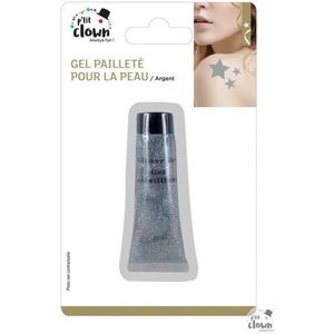 Maquillage avec 1 tube de gel pailleté argent pour la peau 20 ml REF/77702 - marque Ptit Clown argent Maquillage avec 1 tube de gel pailleté argent pour la peau 20 ml REF/77702 - marque Ptit Clown argent
