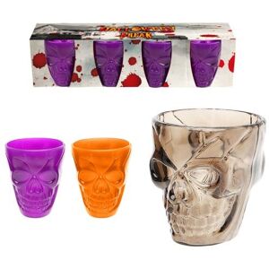 Atosa Verre à Shooter - Tête De Mort - Noir x 4 Multicolore Atosa Verre à Shooter - Tête De Mort - Noir x 4 Multicolore
