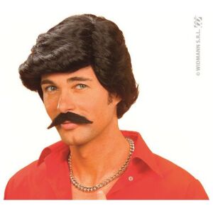 Widmann Perruque Play Boy Avec Moustaches Noires - Noir noires Widmann Perruque Play Boy Avec Moustaches Noires - Noir noires