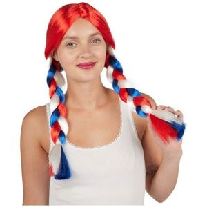 1 Perruque rouge France avec tresses tricolores: bleu, blanc et rouge REF/32579 tricolore: bleu, blanc et rouge France 1 Perruque rouge France avec tresses tricolores: bleu, blanc et rouge REF/32579 tricolore: bleu, blanc et rouge France