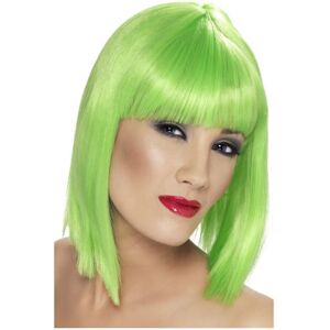 Perücke kurz neon orange de Smiffys - Style glamour avec frange Perücke kurz neon orange de Smiffys - Style glamour avec frange