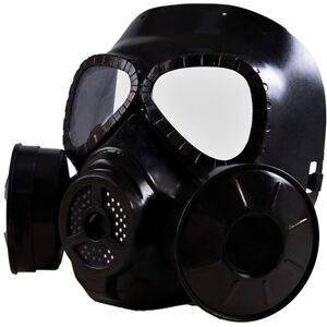 Accessoire déguisement masque à gaz noir adulte factice (x1) REF/21076 noir Accessoire déguisement masque à gaz noir adulte factice (x1) REF/21076 noir