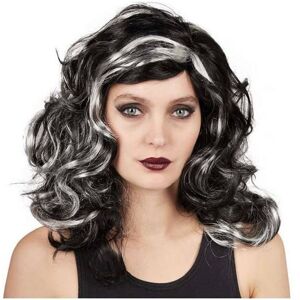 Perruque adulte Halloween de sorcière avec cheveux gris et noirs (x1) REF/22174 - ptit clown noir et blanc Perruque adulte Halloween de sorcière avec cheveux gris et noirs (x1) REF/22174 - ptit clown noir et blanc