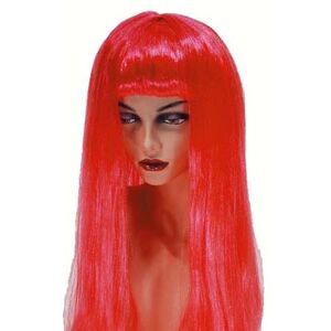 Partyline Perruque ponny neon rouge multicolore Partyline Perruque ponny neon rouge multicolore