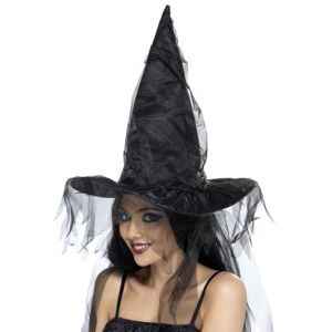 Chapeau Sorcière avec Voile noire Chapeau Sorcière avec Voile noire