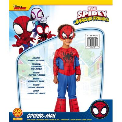 Déguisement Spider-Man Rubies pour enfants - 3/4 ans - Bleu/Rouge/Noir Déguisement Spider-Man Rubies pour enfants - 3/4 ans - Bleu/Rouge/Noir