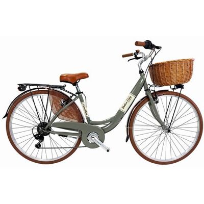 Vélo de ville Dolce Vita by Canellini VENERE 28" avec panier - Gris Gris Vélo de ville Dolce Vita by Canellini VENERE 28" avec panier - Gris Gris