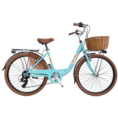 Vélo de ville Dolce Vita by Canellini VENERE 26" avec panier - Tiffany Tiffany Vélo de ville Dolce Vita by Canellini VENERE 26" avec panier - Tiffany Tiffany