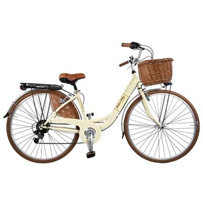 Vélo de ville Dolce Vita by Canellini VENERE 28" avec panier - Beige Beige Vélo de ville Dolce Vita by Canellini VENERE 28" avec panier - Beige Beige
