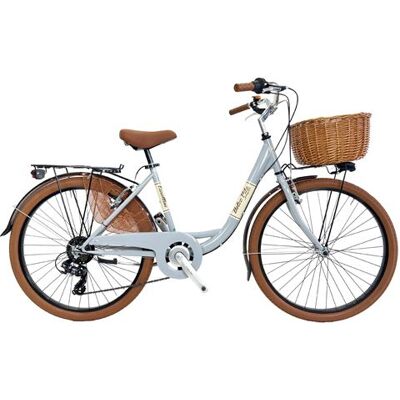 Vélo de ville Dolce Vita by Canellini VENERE 26" avec panier - Gris Gris Vélo de ville Dolce Vita by Canellini VENERE 26" avec panier - Gris Gris